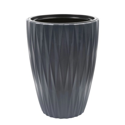 Doniczka z wkładem Caro Slim antracytowa wys. 39 cm - 30 cm