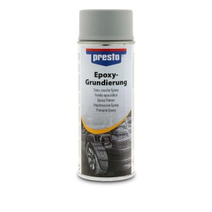 Presto Podkład epoksydowy w sprayu 400 ml, uniwersalny do stali, aluminium i tworzyw sztucznych.