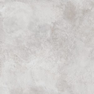 Jasna, matowa płytka podłogowa z subtelnym marmurkowym wzorem.