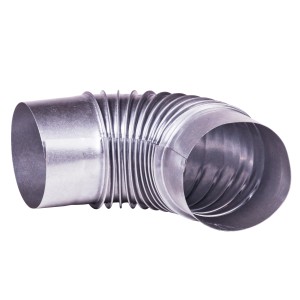 Bertrams Kolano 90° ognioodporne, 120 mm, do akcesoriów kominkowych.