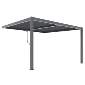 Pergola LUXE LED przyścienna antracyt - 3 x 3 x 2,5 m