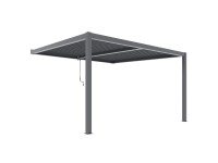 Pergola LUXE LED przyścienna antracyt - 3 x 3 x 2,5 m