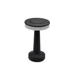 Czarna lampa stołowa t.b.t. do oświetlenia dekoracyjnego.