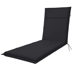 Ciemnoszara poduszka na leżak ogrodowy, komfortowe wypełnienie do opalania.