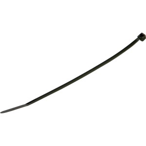Czarna opaska kablowa, 120 mm, opakowanie 25 sztuk do łączenia i mocowania kabli.