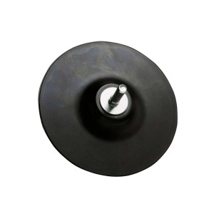 LUX Talerz gumowy 125 mm z trzpieniem do mocowania tarcz ściernych.