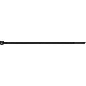 Czarna opaska kablowa, 150 mm, do łączenia i mocowania kabli, 100 sztuk.