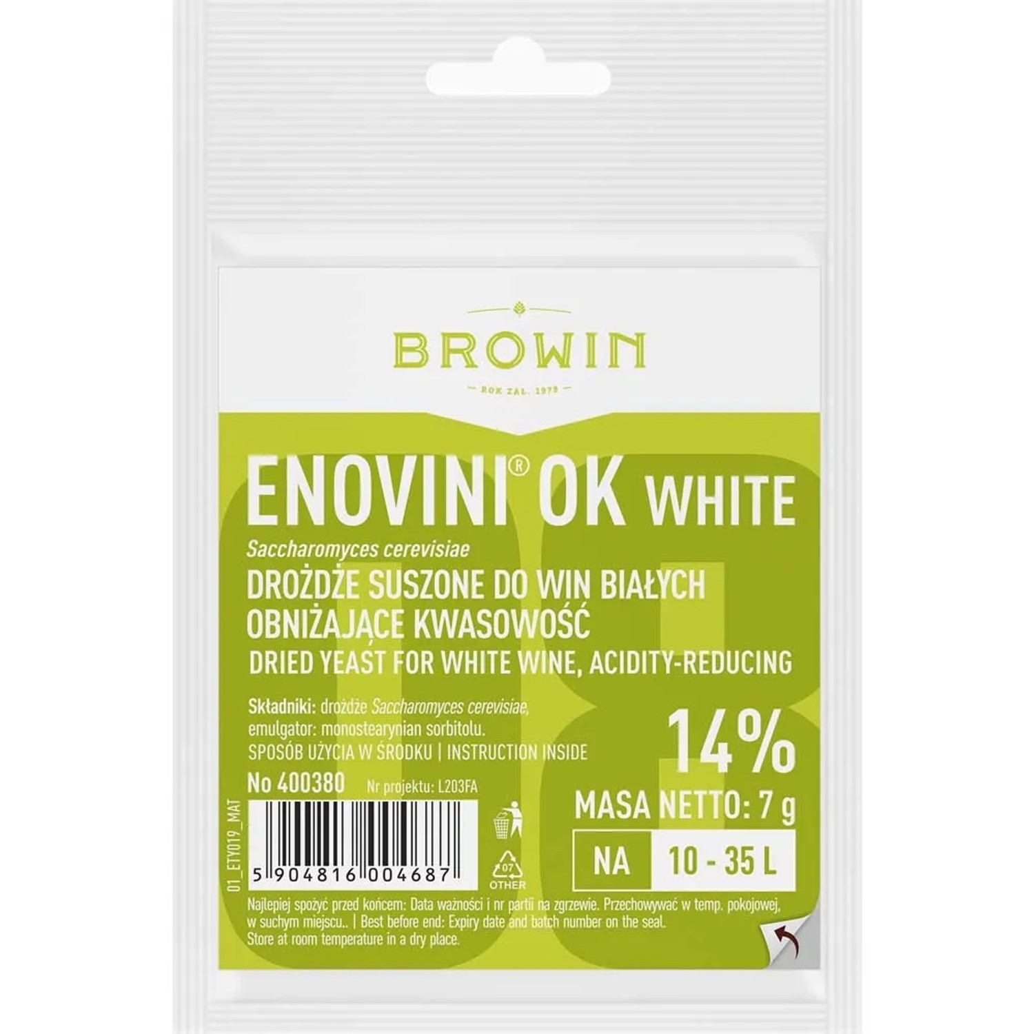 Drożdże winiarskie - 7 g