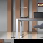 Biuro z farbami ściennymi Magnat w odcieniach brązu i szarości. Nowoczesny design miejsca pracy.