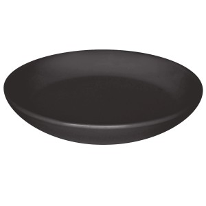 Czarna, okrągła podstawka t.b.t. pod doniczki i rośliny.