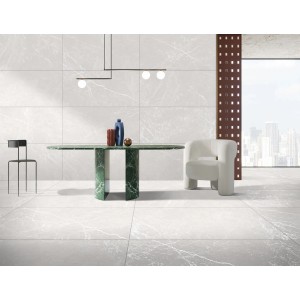 Gres szkliwiony Lucca Bianco Carving 60 × 120 cm