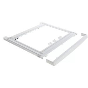 Części zamienne do pralki ładowanej od przodu: rama i listwa, białe.