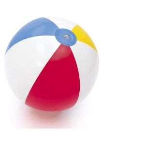 Bestway Piłka plażowa Retro, Ø 51 cm, kolorowa z niebieskim, żółtym, czerwonym i białym.