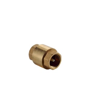 Mosiężny zawór zwrotny do montażu podtynkowego.