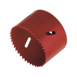 LUX Piła otwornica bimetaliczna, Ø 64 mm, czerwona, do drewna, metalu i aluminium.
