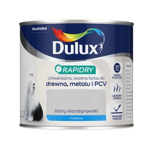 Dulux Rapidry Szary Skandynawski, matowa emalia do drewna, metalu i PCV.