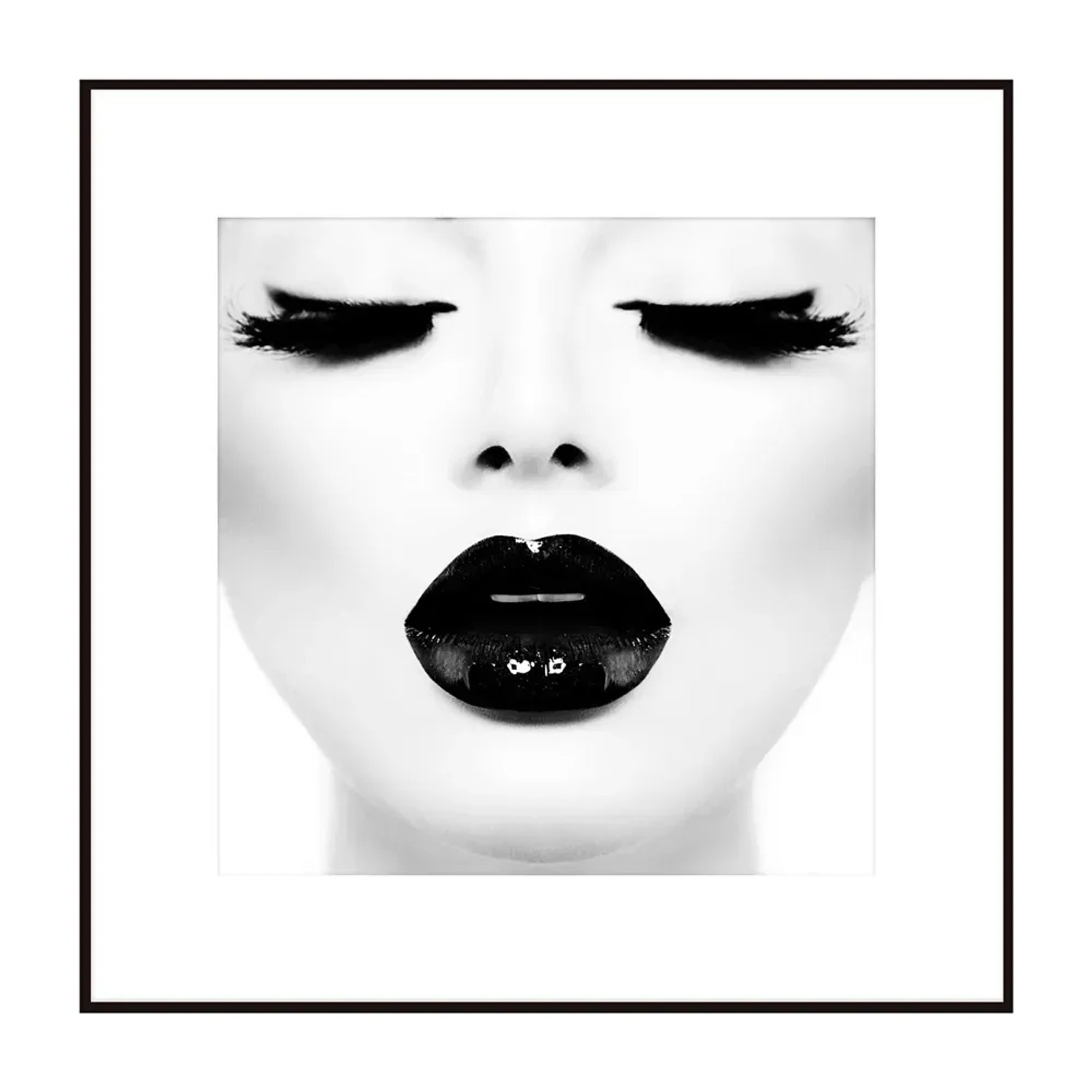 Obraz Artbox BLACK LIPS 50 cm x 50 cm