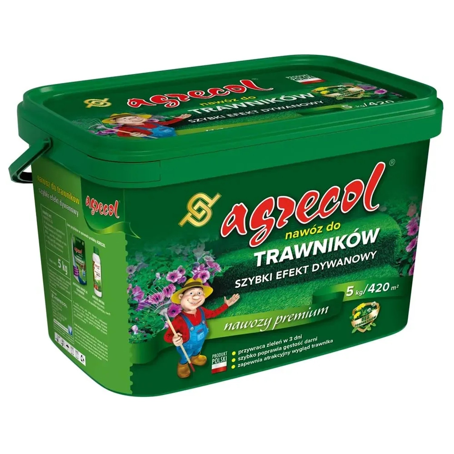 Agrecol Nawóz do trawników - szybki efekt dywanowy 5 kg.
