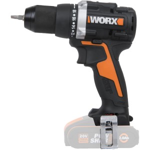 Wiertarko-wkrętarka akumulatorowa Worx WX102.9 PowerShare 20 V Solo, czarno-pomarańczowa.