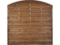 Sobex Płot pełny Bjork z łukiem brąz - 180 x 180/160 cm