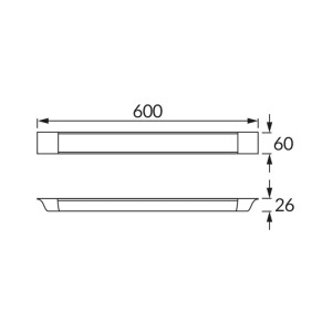 Struhm Lampa liniowa (belka) BARY LED 18W 4000K 1560lm IP42 biała
