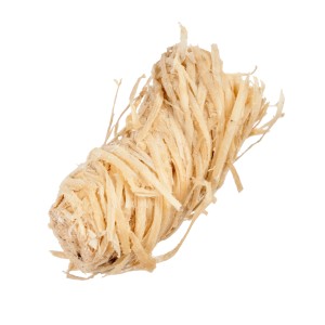 Podpałka z wełny drzewnej, odpowiednia jako paliwo do rozpalania ognia.