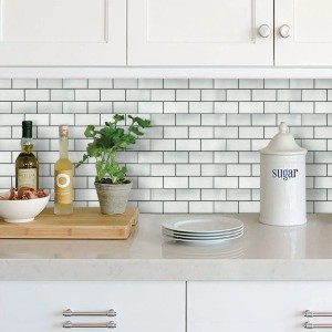 Mozaika ścienna samoprzylepna płytka  Srebrna 30x30