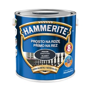 Ciemnoniebieska farba antykorozyjna Hammerite do metalu, efekt grafitu.