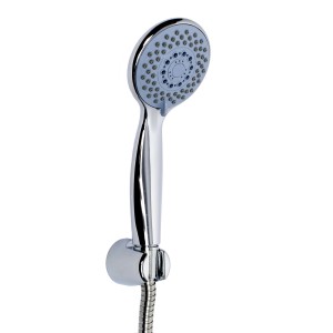 Chromowana słuchawka prysznicowa do zestawów prysznicowych, elastyczny wąż.