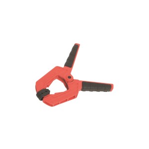 Ścisk stolarski LUX Comfort, 170 mm, czerwono-czarny, z antypoślizgowymi uchwytami i ruchomymi szczękami.