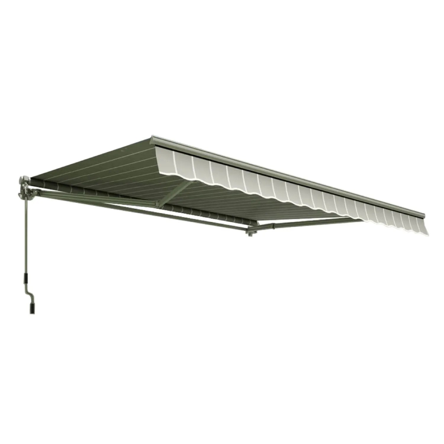 GUTROOF Markiza ręczna Classic Grey/White szaro-biała - 4,0 x 3,0 m