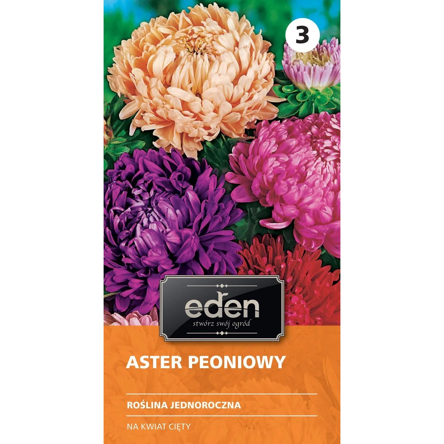 Aster chiński peoniowy mieszanka - 1 g