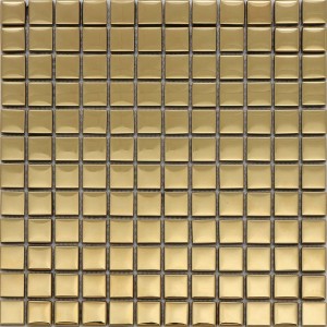 Złote płytki mozaikowe t.b.t. na ściany i podłogi.