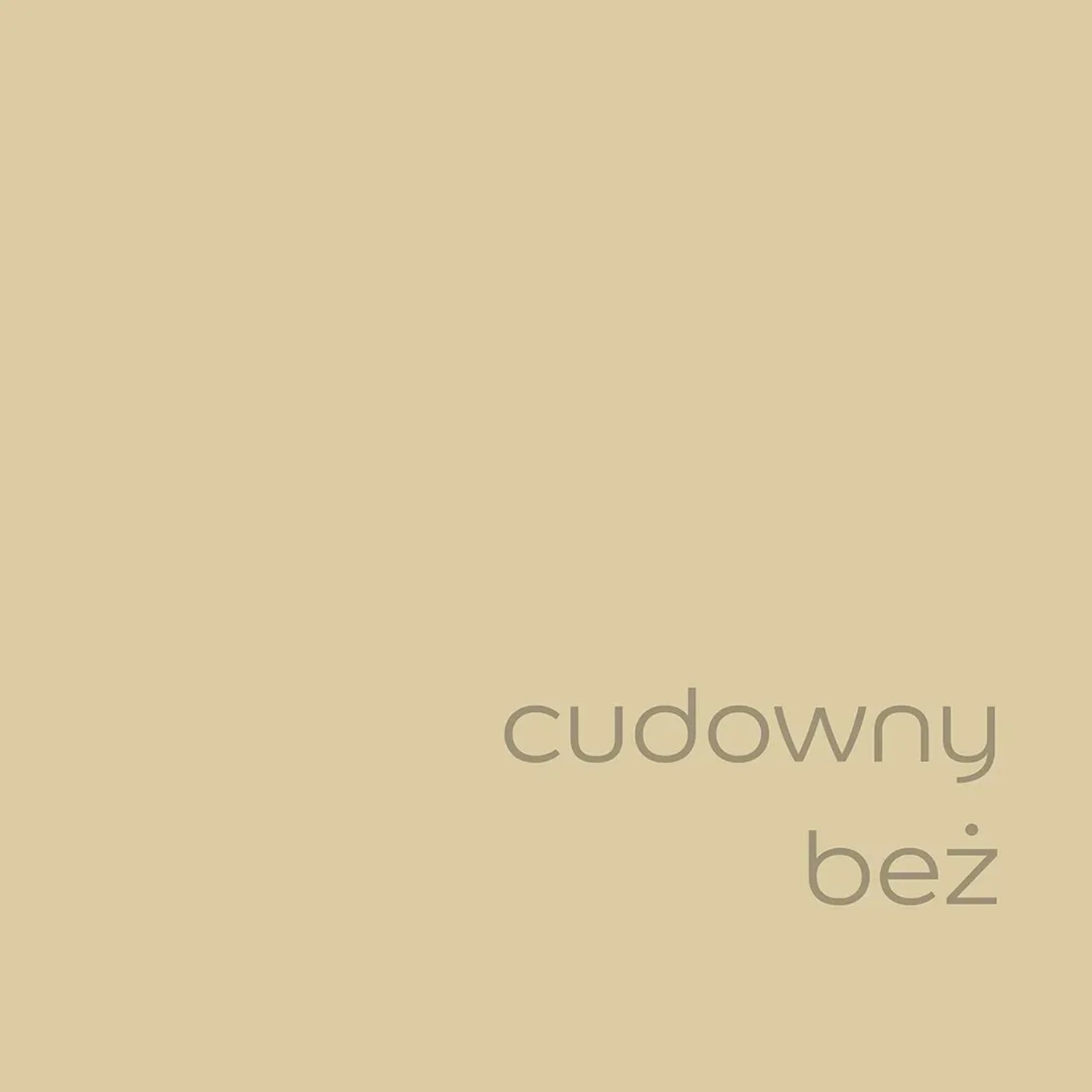 Próbka koloru farby do ścian t.b.t. w delikatnym odcieniu beżu.
