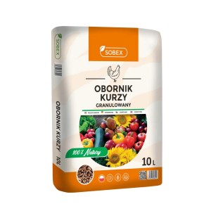Worek granulowanego obornika kurzego, 10L, do ogrodu. Naturalny nawóz do warzyw i kwiatów.