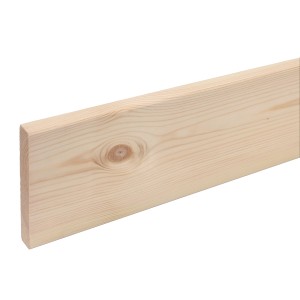 Strugana deska drewniana, jasny kolor, dobra do projektów budowlanych i majsterkowania.