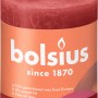 Bolsius Świeca Rustykalna Shine, delikatna czerwień, 80/68 mm. Świeca filarowa do nastrojowego światła.