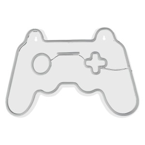 Kinkiet LED t.b.t. w kształcie kontrolera do gier.