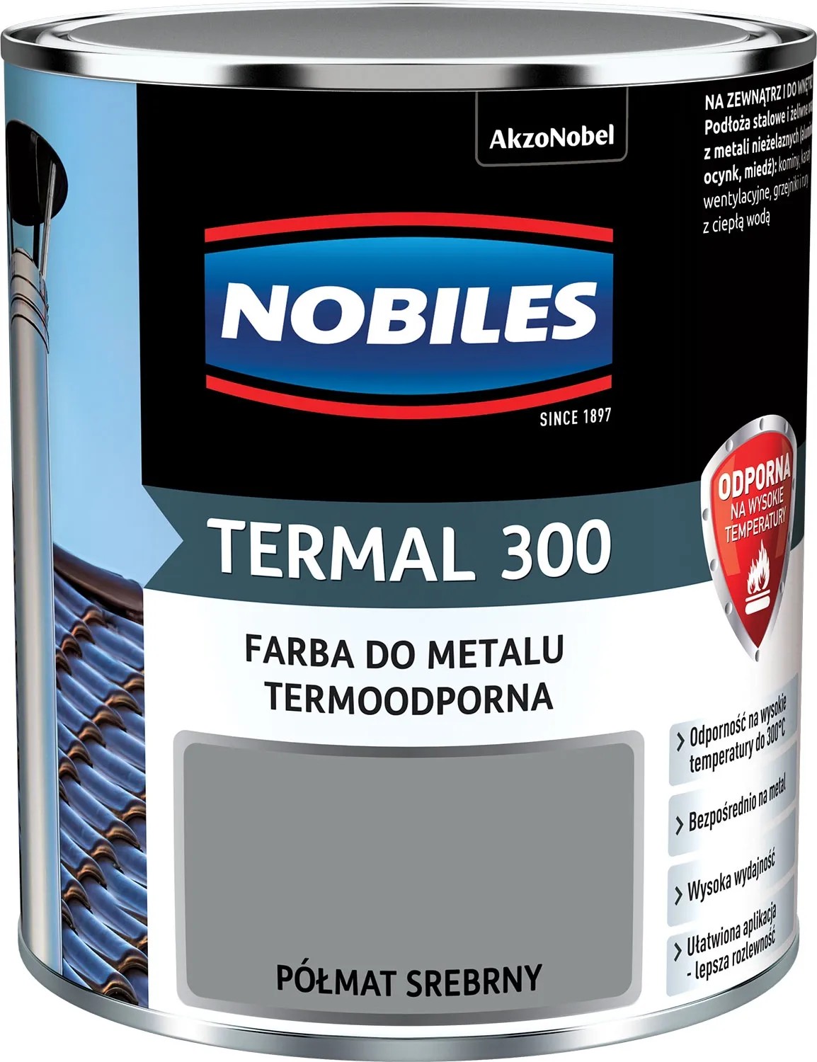 Farba Nobiles Termal 300 srebrny półmat 0,7L