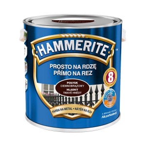 Hammerite ciemnobrązowa farba do metalu zapewniająca niezawodną ochronę przed rdzą.