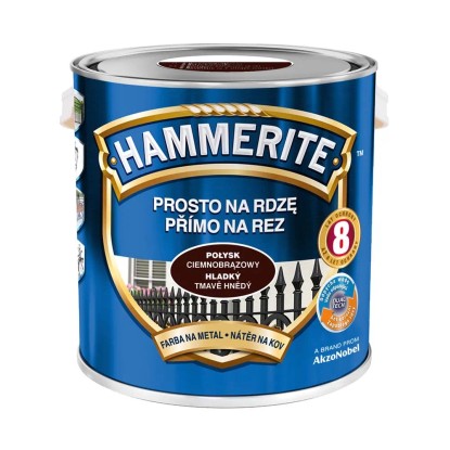 Hammerite Emalia antykorozyjna ciemnobrązowa połysk 2,5 l