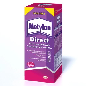 Metylan Direct klej do tapet flizelinowych, podwójne opakowanie.