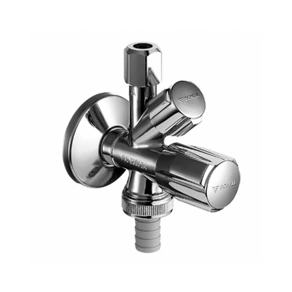 Schell Kombinowany zawór kątowy Comfort 1/2"-3/8"-3/4  z ASAG