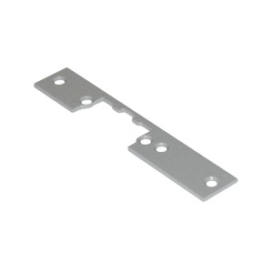 t.b.t. do domofonu, srebrna płyta montażowa z wycięciami i otworami.