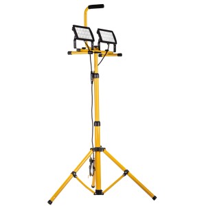 Germina Naświetlacz 2w1 na statywie 2x45W 6400K 9000lm IP65 żółty