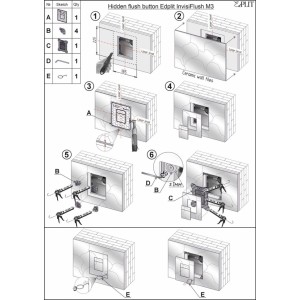 Przycisk WC ukryty biały Grohe 15x20,5x10