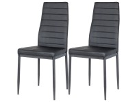 Komplet 2 szt. krzesła Zyta czarne
