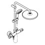System prysznicowy Grohe QuickFix Vitalio Start 250 w kolorze czarnym z baterią termostatyczną.