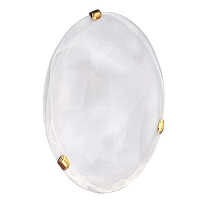 Owalny plafon sufitowy ze złotymi akcentami dla stylowego oświetlenia.