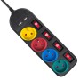 Maclean Listwa zasilająca MCE229 B 4 gniazda 2P+Z + 2xUSB 1,5 m, czarna_4